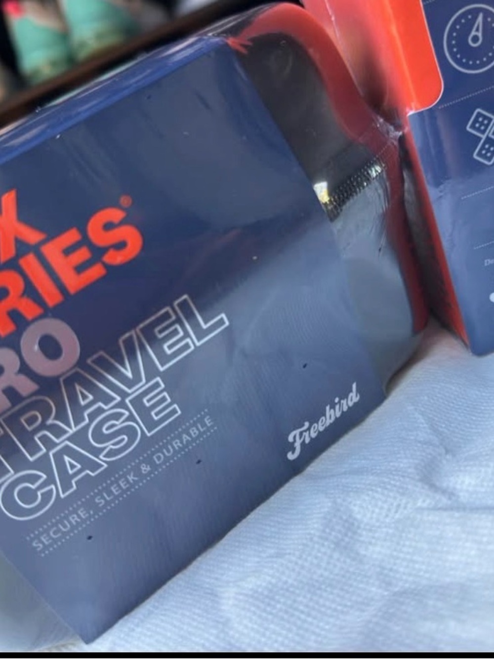 freebird Navy and Orange Pro Shave Kit Case